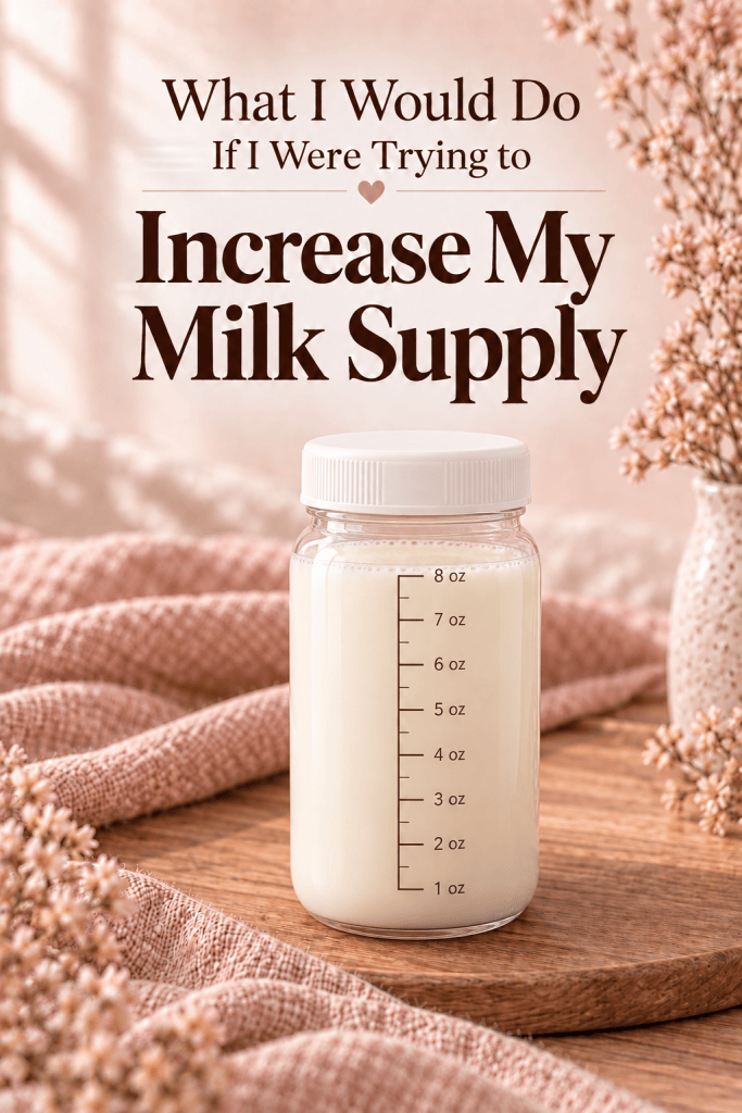 What I Would Do If I Were Trying to Increase My Milk&nbsp;Supply